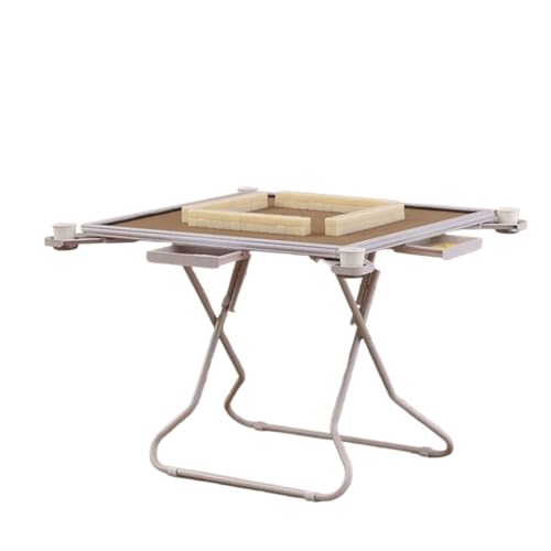 SUBLXPoten Mahjong-Tisch klappbar 80 x 73 cm, Faltbarer, multifunktionaler Mahjong-Tisch, moderner, einfacher Spatz mit Schublade, Aschenbecher, tragbar und zur Aufbewahrung von Schach Karten(Color5) von SUBLXPoten