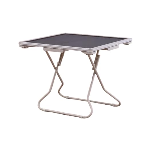 SUBLXPoten Mahjong-Tisch klappbar Klappbarer Mahjong-Tisch, rosa, for Schlafsaal, Schach und Kartenlicht, mit Getränkehalter, Schublade, manuelle Handreibung, Spatz(Color5) von SUBLXPoten