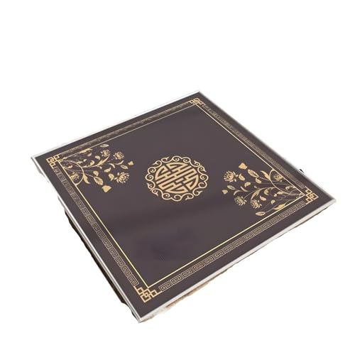 SUBLXPoten Tischauflage für Mahjong 80 cm große Mahjong-Spielmatte mit verdickter, Rutschfester Unterseite, Party-Mahjong-Spielmatte, Unterhaltungszubehör(Clear) von SUBLXPoten