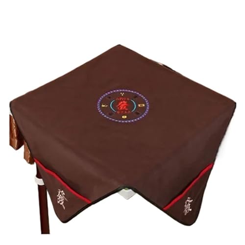 SUBLXPoten Tischauflage für Mahjong Mahjong-Tischmatte, Reduziert Lärm, Brettspieltisch, Mahjong-Matte, Stille, Home-Party, Tischdecke, 1, X, M(Coffee 110X110cm) von SUBLXPoten