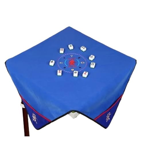 SUBLXPoten Tischauflage für Mahjong Mahjong-Tischmatte, Reduziert Lärm, Brettspieltisch, Mahjong-Matte, Stille, Home-Party, Tischdecke, 1, X, M(Dark Blue 110X110cm) von SUBLXPoten