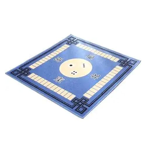 SUBLXPoten Tischauflage für Mahjong Mahjong Weich Gepolsterte Quadratische Tischdecke Matte Verdickung Poker Teppich Tischdecken(Blue) von SUBLXPoten
