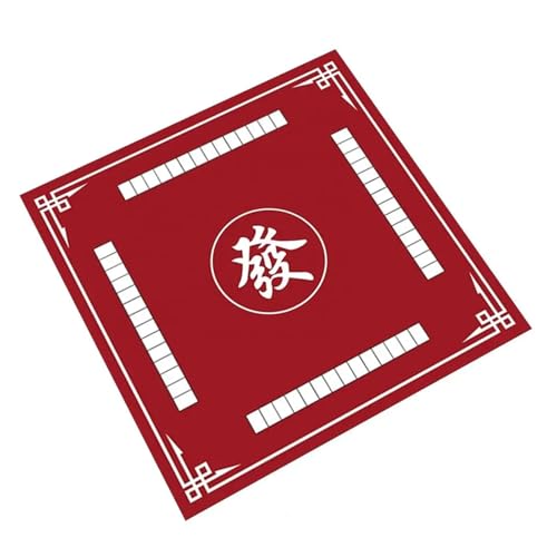 SUBLXPoten Tischauflage für Mahjong Tischdecke, Geräuschreduzierung, Mahjong-Tischset for Poker, Domino, Kartenbrettspiele, rutschfeste quadratische Spielmatte, Heimdekoration(80cm D) von SUBLXPoten