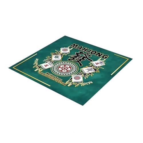 Tischauflage für Mahjong Rutschfeste Tischmatte, Geräuschreduzierung, Mahjong-Tischmatte for Poker-Domino-Kartenspiele, rutschfeste quadratische Spielmatte for Mah-Jongg-Fliesen(Green 70cm) von SUBLXPoten