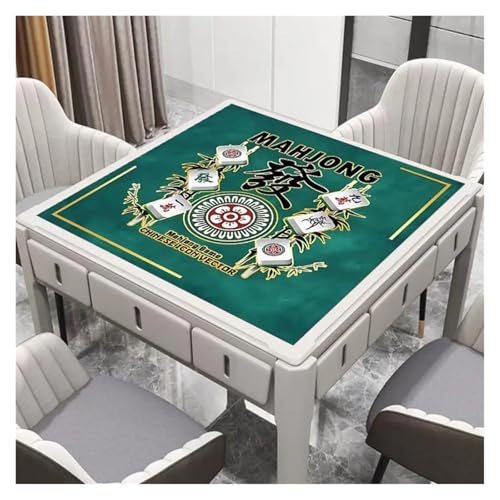 Tischauflage für Mahjong Rutschfeste Tischmatte, Geräuschreduzierung, Mahjong-Tischmatte for Poker-Domino-Kartenspiele, rutschfeste quadratische Spielmatte for Mah-Jongg-Fliesen(Red 1 70cm) von SUBLXPoten