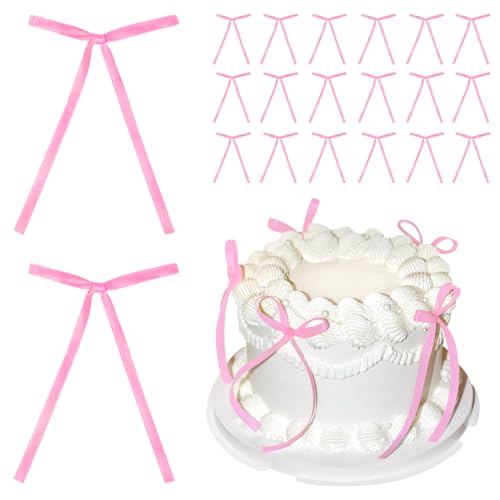 20 Stück rosa Schleifen für Kuchen, rosa Schleifen-Tortenaufsätze, Schleifen-Tortendekorationen, Schleifen-Tortenspieße für Geburtstag, Hochzeit, Jahrestag, Party, Kuchendekoration. 20 Stück rosa Schleifen für Kuchen, rosa Schleifen-Tortenaufsätze, Schleifen-Tortendekorationen, Schleifen-Tortenspieße für Geburtstag, Hochzeit, Jahrestag, Party, Kuchendekoration. von SUBTAVIK