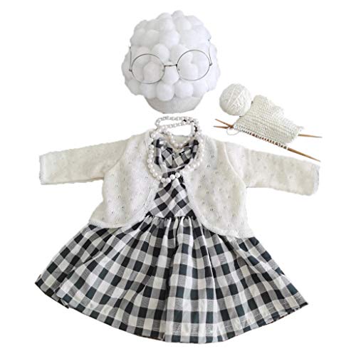 SUCHUANGUANG Neugeborene Fotografie Requisiten Cosplay Oma Hut Baby Foto Shooting Kleidung Outfit Baumwollmischung, Polyester Hose Hose von SUCHUANGUANG