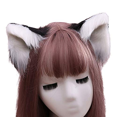 SUCHUANGUANG Schöne pelzige Tierbestie Ohren Haarspange Anime Lolita Wolf Katze Cosplay Haarnadeln Frauen Haarspange 1# von SUCHUANGUANG