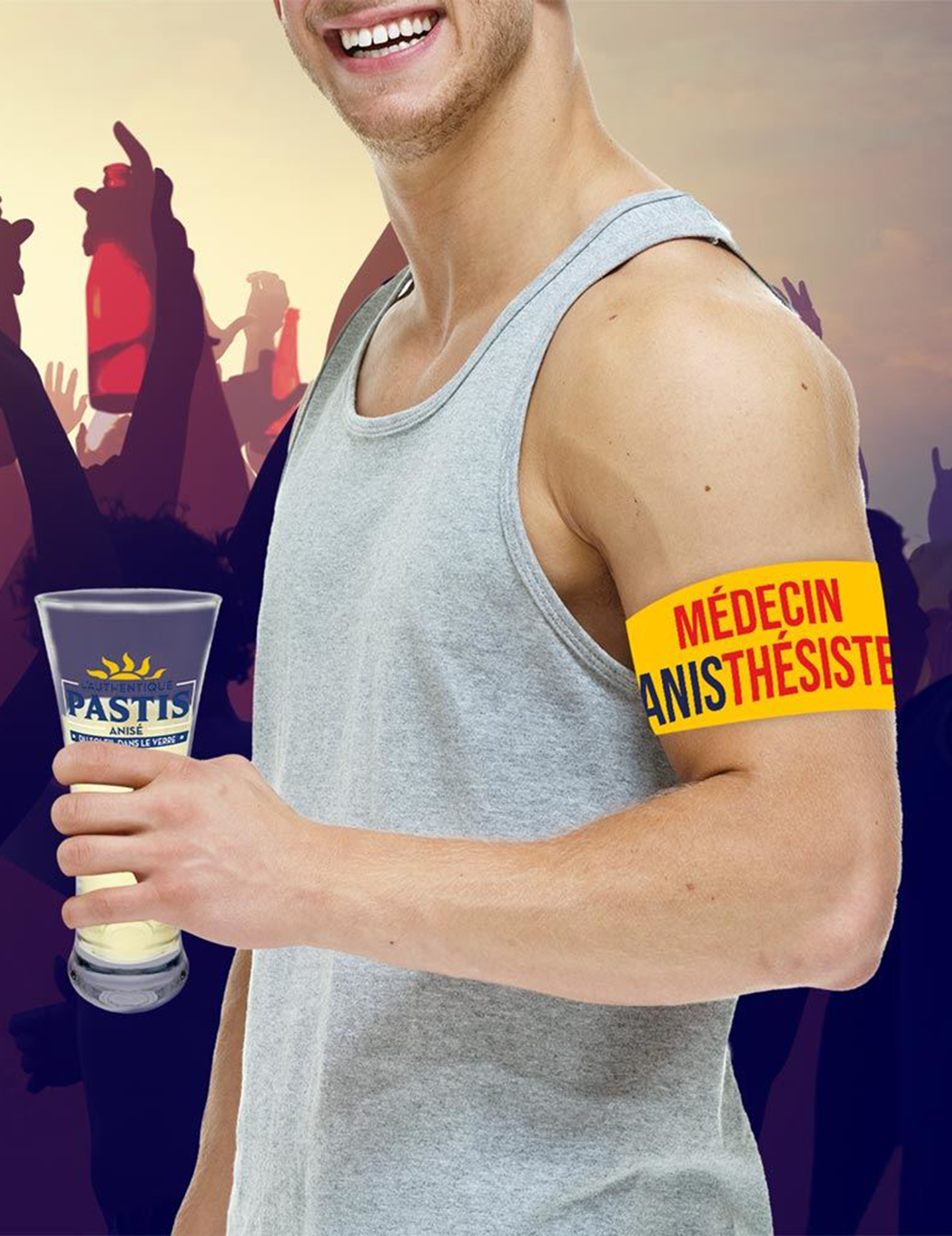 Armbinde Party Narkosearzt für Erwachsene gelb Armbinde Party Narkosearzt für Erwachsene gelb von SUD TRADING