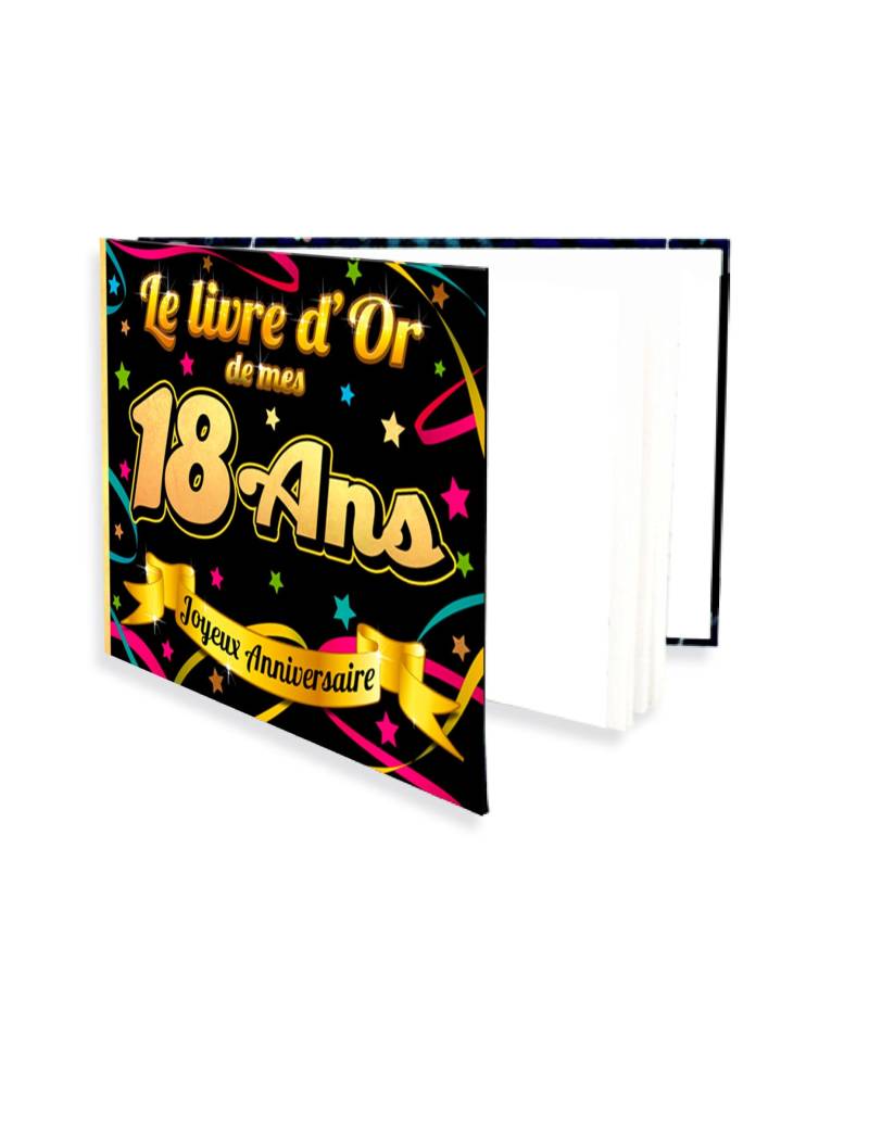Gästebuch 18. Geburtstag, schwarzes Cover, goldene Schrift Gästebuch 18. Geburtstag, schwarzes Cover, goldene Schrift von SUD TRADING