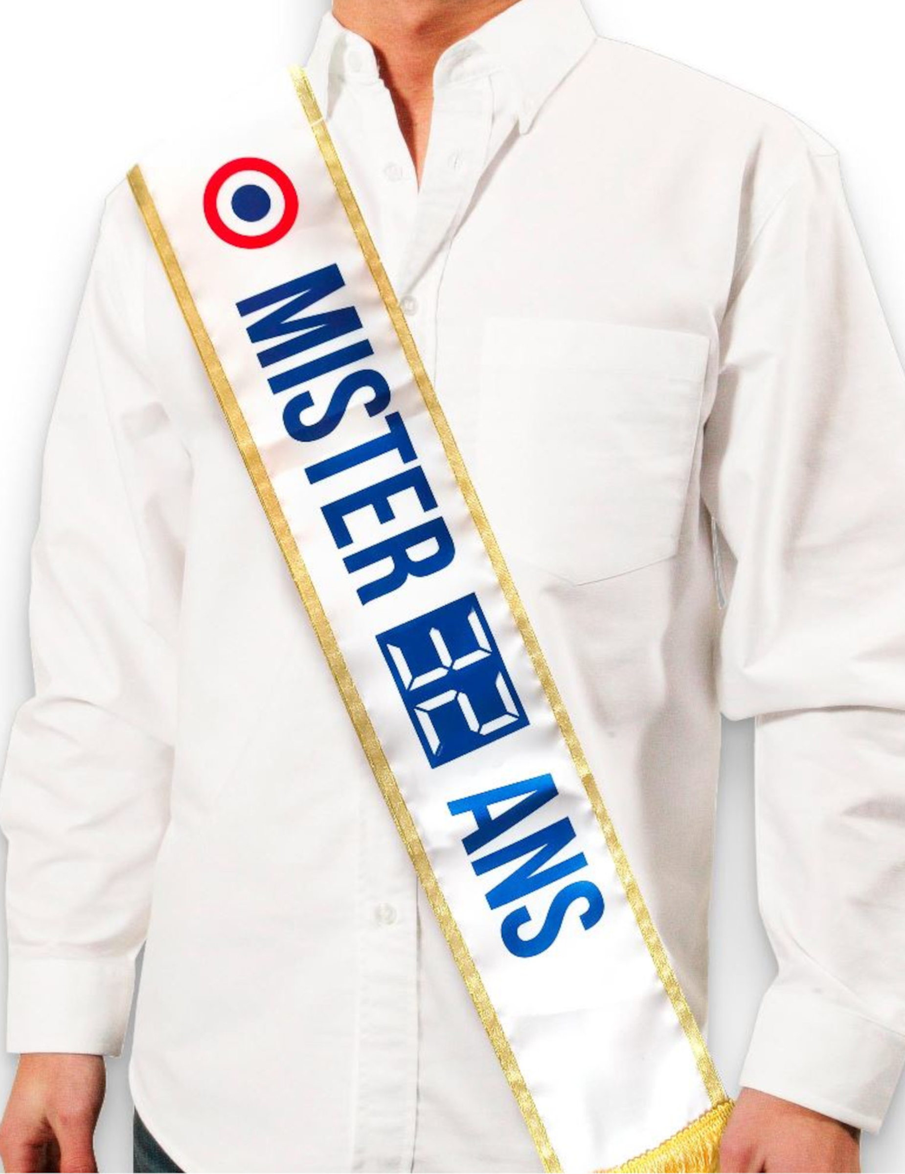 Schärpe Frankreich Geburtstag mit Stift für Erwachsene von SUD TRADING