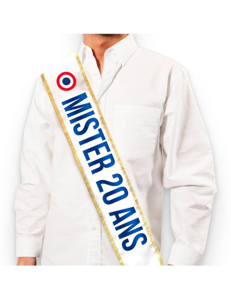 Schärpe Mister 20 Jahre Frankreich für Erwachsene von SUD TRADING