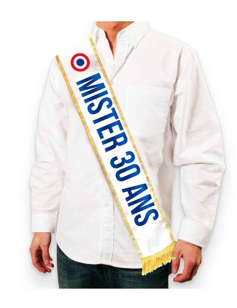 Schärpe Mister 30 Frankreich Erwachsene tricolore Schärpe Mister 30 Frankreich Erwachsene tricolore von SUD TRADING