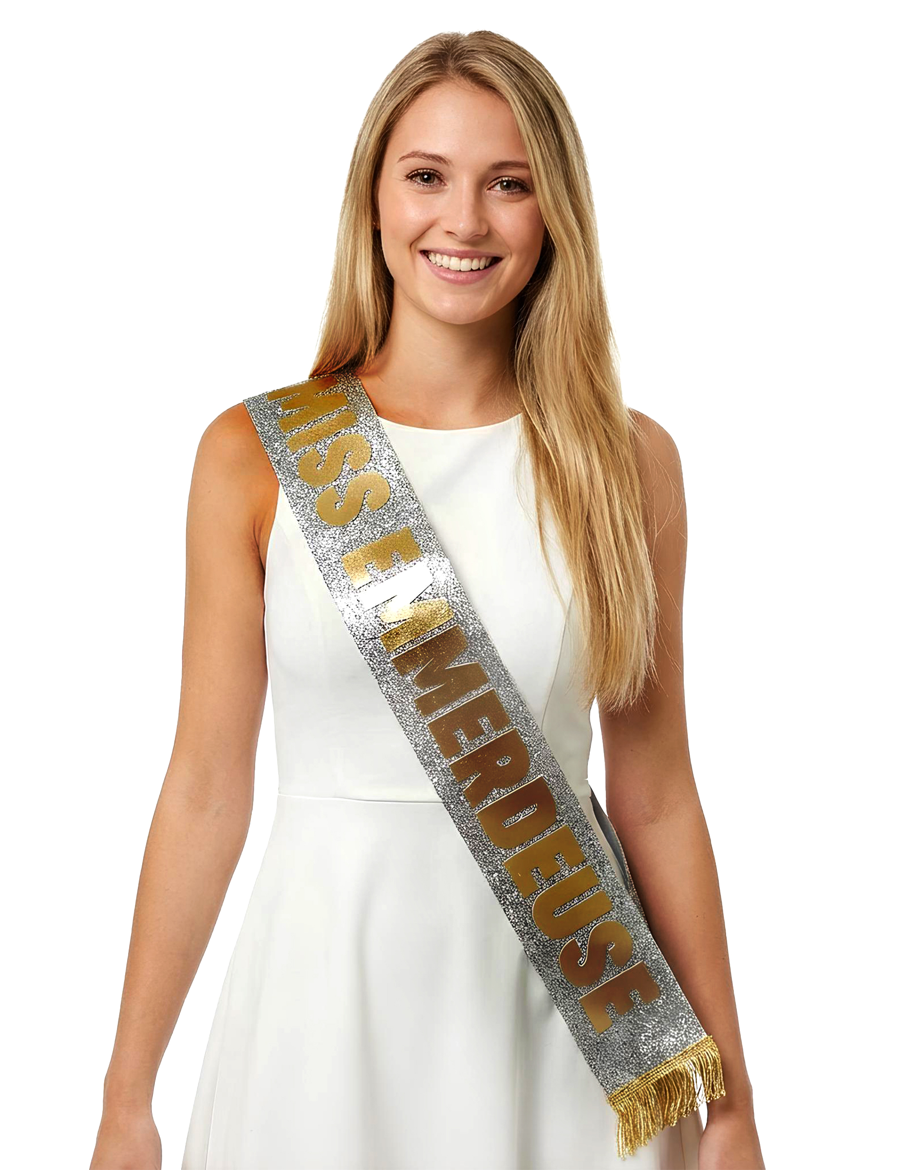 Schärpe Nervensäge Glitzer für Erwachsene silber Schärpe Nervensäge Glitzer für Erwachsene silber von SUD TRADING