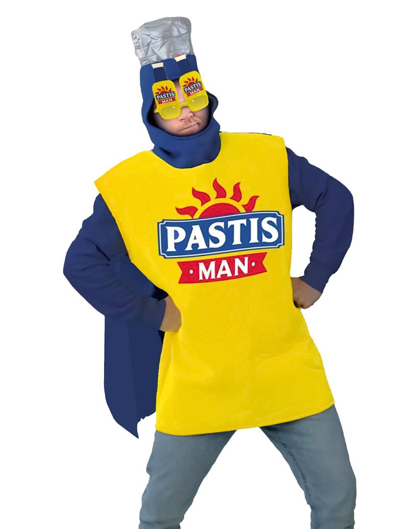 Scherzbrille Pastis Man gelb-blau von SUD TRADING