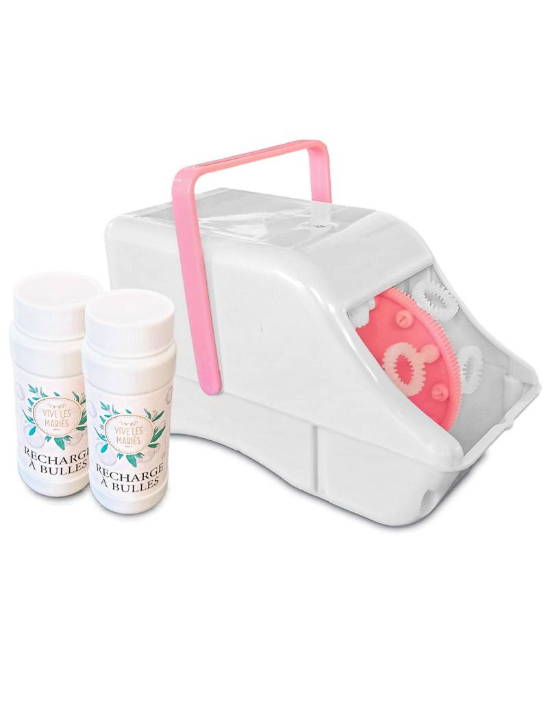 Seifenblasenmaschine für Hochzeiten inklusive Nachfüllpackungen Seifenblasenmaschine für Hochzeiten inklusive Nachfüllpackungen von SUD TRADING