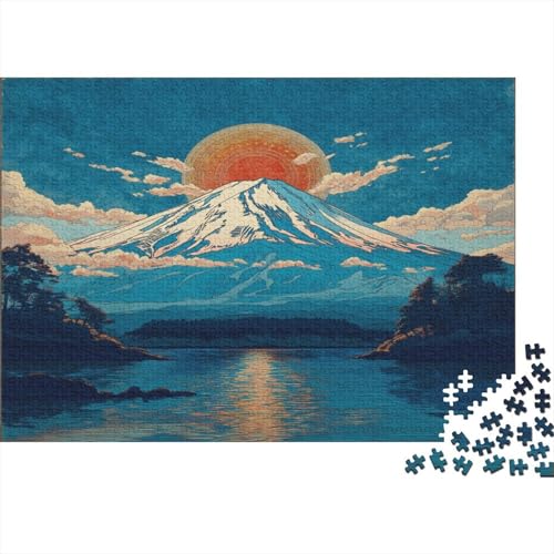 Berg Fuji Puzzles 1000 Teile Schwer Puzzle Spielzeug Pädagogisches Spiel Impossible Vulkan Herausforderungsspielzeug Für Erwachsene Und Kinder Ab 14 Jahren 1000pcs (75x50cm) von SUFFERBOW