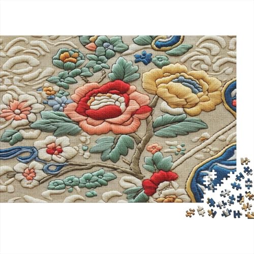 Blumig Puzzles 1000 Teile Schwer Puzzle Spielzeug Lernspiel Impossible Blume Herausforderung Spielzeug Für Erwachsene Kinder 1000pcs (75x50cm) von SUFFERBOW