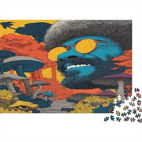 Bob Ross Puzzle 1000 Teile Schwer Puzzle Spielzeug Pädagogisches Spiel Impossible Zeichner Herausforderungsspielzeug Für Erwachsene Und Kinder Ab 14 Jahren 1000pcs (75x50cm) von SUFFERBOW