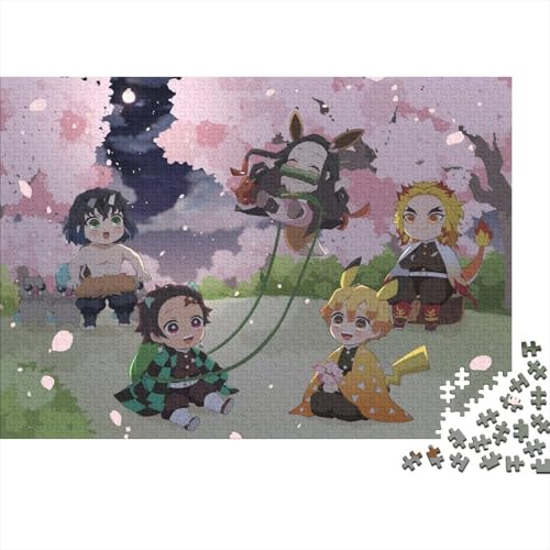 Dämonen-Töter Puzzles 1000 Teile Schwer Puzzle Spielzeug Pädagogisches Spiel Impossible Tanjiro Herausforderung Spielzeug Für Erwachsene Kinder 1000pcs (75x50cm) von SUFFERBOW