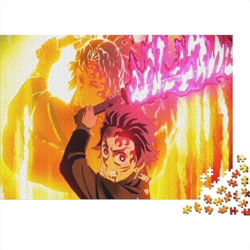 Dämonen-Töterin Puzzle 1000-teilige Schwer Puzzle Spielzeug Lernspiel Impossible Tanjiro Herausforderung Spielzeug Für Erwachsene Und Kinder Ab 14 Jahren 1000pcs (75x50cm) von SUFFERBOW