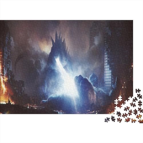 Godzilla Puzzle 1000-teilige Schwer Puzzle Spielzeug Lernspiel Impossible König der Ungeheuer Herausforderung Spielzeug Für Erwachsene Und Kinder Ab 14 Jahren 1000pcs (75x50cm) von SUFFERBOW