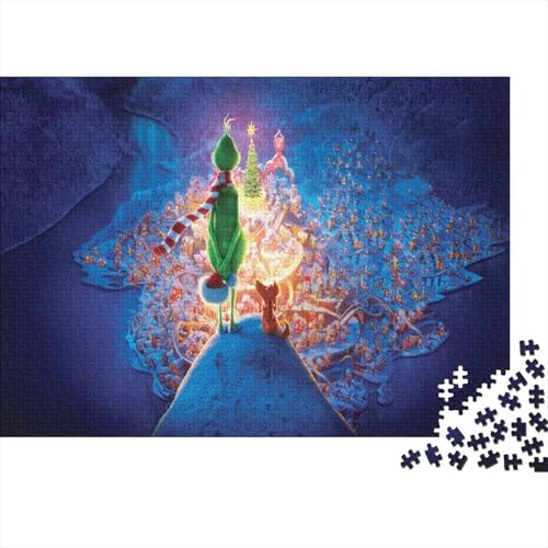 Grinch Puzzles 1000 Teile Schwer Puzzle Spielzeug Lernspiel Impossible Weihnachten Herausforderung Spielzeug Für Erwachsene Und Kinder in Bewährter 1000pcs (75x50cm) von SUFFERBOW