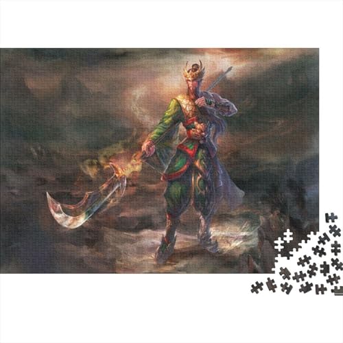 Guan Yu Puzzle 1000-teilige Schwer Puzzle Spielzeug Lernspiel Impossible DREI Königslande Herausforderung Spielzeug Für Erwachsene Und Kinder in Bewährter 1000pcs (75x50cm) von SUFFERBOW