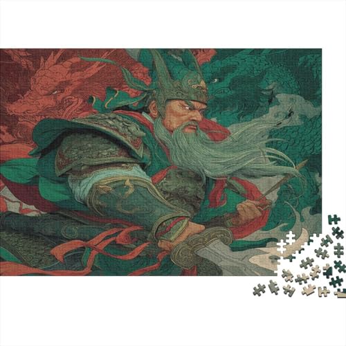 Guan Yu Puzzle 1000-teilige Schwer Puzzle Spielzeug Pädagogisches Spiel Impossible DREI Königslande Herausforderungsspielzeug Für Erwachsene Kinder 1000pcs (75x50cm) von SUFFERBOW