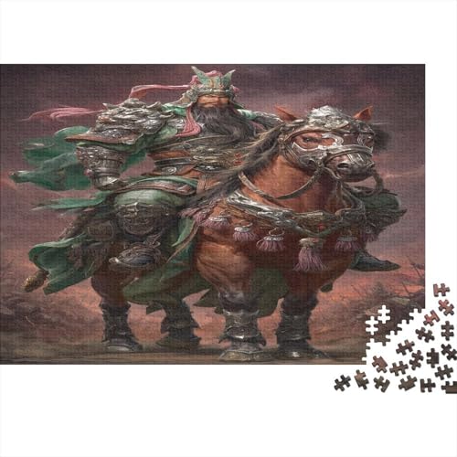 Guan Yu Puzzles 1000 Teile Schwer Puzzle Spielzeug Pädagogisches Spiel Impossible DREI Königreiche Herausforderungsspielzeug Für Erwachsene Kinder 1000pcs (75x50cm) von SUFFERBOW