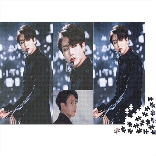 Jeon Jung-kook Puzzle 1000 Teile Schwer Puzzle Spielzeug Pädagogisches Spiel Impossible BTS Herausforderungsspielzeug Für Erwachsene Und Kinder in Bewährter 1000pcs (75x50cm) von SUFFERBOW