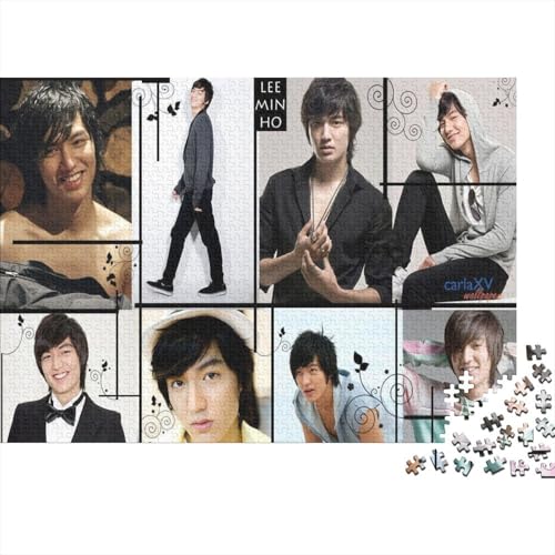 Lee Min-ho Puzzles 1000 Teile Schwer Puzzle Spielzeug Lernspiel Impossible Oppa Herausforderungsspielzeug Für Erwachsene Und Kinder in Bewährter 1000pcs (75x50cm) von SUFFERBOW