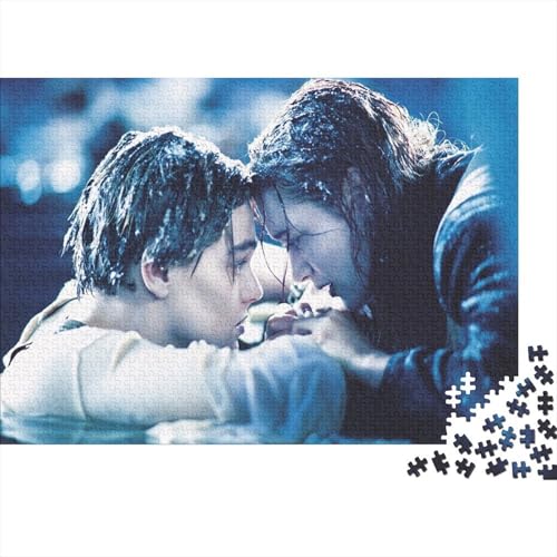 Leonardo Dicaprio Puzzle 1000 Teile Schwer Puzzle Spielzeug Lernspiel Impossible Titanic Leonardo Film Herausforderung Spielzeug Für Erwachsene Und Kinder in Bewährter 1000pcs (75x50cm) von SUFFERBOW
