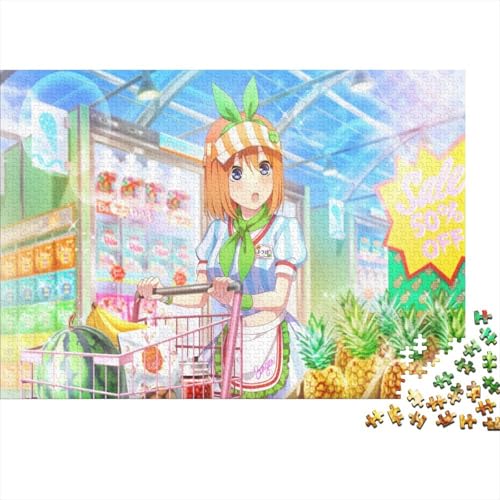 Nakano Yotsuba Puzzles 1000 Teile Schwer Puzzle Spielzeug Pädagogisches Spiel Impossible Die Quintessenz der Fünflinge Herausforderung Spielzeug Für Erwachsene Und Kinder Ab 14 Jahren 1000pcs (75x50c von SUFFERBOW