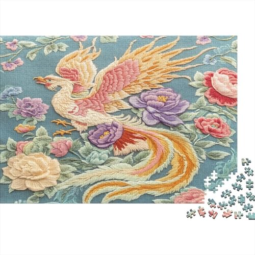 Phönix Puzzle 1000 Teile Schwer Puzzle Spielzeug Pädagogisches Spiel Impossible Unsterblicher Vogel Herausforderungsspielzeug Für Erwachsene Und Kinder Ab 14 Jahren 1000pcs (75x50cm) von SUFFERBOW