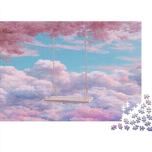 Schaukeln Puzzles 1000 Teile Schwer Puzzle Spielzeug Pädagogisches Spiel Impossible Gefärbte Wolken Herausforderungsspielzeug Für Erwachsene Kinder 1000pcs (75x50cm) von SUFFERBOW