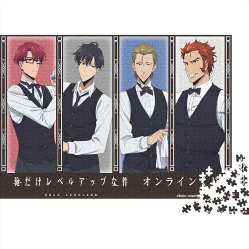 Solo-Leveling Puzzle 1000-teilige Schwer Puzzle Spielzeug Pädagogisches Spiel Impossible Sung Jinwoo Herausforderung Spielzeug Für Erwachsene Und Kinder Ab 12 Jahren 1000pcs (75x50cm) von SUFFERBOW