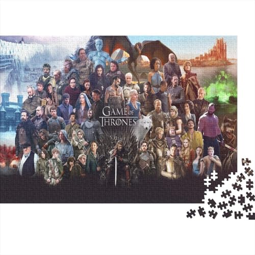 Spiel der Throne Puzzles 1000 Teile Schwer Puzzle Spielzeug Pädagogisches Spiel Impossible Sieben Königslande Herausforderungsspielzeug Für Erwachsene Und Kinder Ab 12 Jahren 1000pcs (75x50cm) von SUFFERBOW