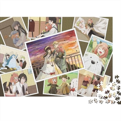 Spionage X Familie Puzzle 1000-teilige Schwer Puzzle Spielzeug Pädagogisches Spiel Impossible Anya Herausforderung Spielzeug Für Erwachsene Und Kinder Ab 12 Jahren 1000pcs (75x50cm) von SUFFERBOW