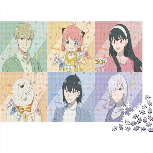 Spionage X Familie Puzzles 1000 Teile Schwer Puzzle Spielzeug Pädagogisches Spiel Impossible Anya Herausforderungsspielzeug Für Erwachsene Und Kinder in Bewährter 1000pcs (75x50cm) von SUFFERBOW