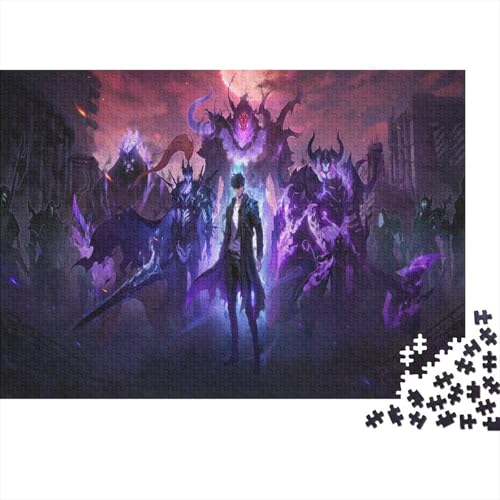 Sung JinWoo Puzzle 1000 Teile Schwer Puzzle Spielzeug Lernspiel Impossible Schatten-Monarch Herausforderungsspielzeug Für Erwachsene Kinder 1000pcs (75x50cm) von SUFFERBOW