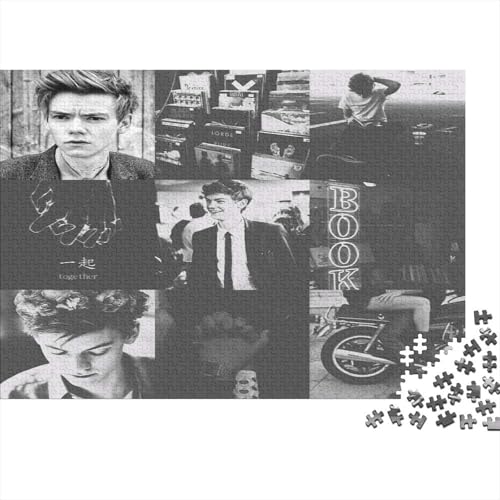 Thomas Sangster Puzzle 1000-teilige Schwer Puzzle Spielzeug Pädagogisches Spiel Impossible Britischer Schauspieler Herausforderungsspielzeug Für Erwachsene Und Kinder Ab 14 Jahren 1000pcs (75x50cm) von SUFFERBOW