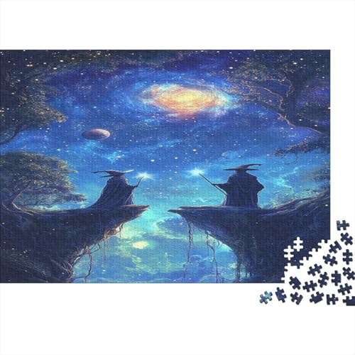Wizards Puzzles 1000 Teile Schwer Puzzle Spielzeug Pädagogisches Spiel Impossible Sorcerer Herausforderungsspielzeug Für Erwachsene Und Kinder Ab 12 Jahren 1000pcs (75x50cm) von SUFFERBOW