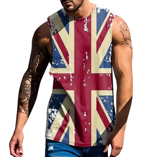4. Juli Herren-Tanktop mit USA-Flagge, ärmellos, Grafik, Fitnessstudio, Workout, amerikanische Flagge (TYPE - 3, XXL) von SUIBOZ