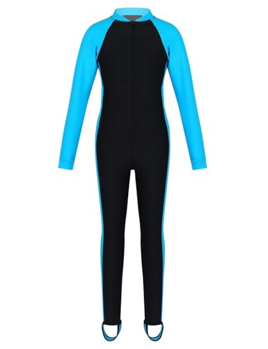 Einteiliger Langarm-Badeanzug für Kinder, Mädchen und Jungen, Ganzkörper-Badeanzug, Rashguard, Sonnenschutz, LSF 50+, Seeblau, 6–7 Jahre Einteiliger Langarm-Badeanzug für Kinder, Mädchen und Jungen, Ganzkörper-Badeanzug, Rashguard, Sonnenschutz, LSF 50+, Seeblau, 6–7 Jahre von SUIBOZ