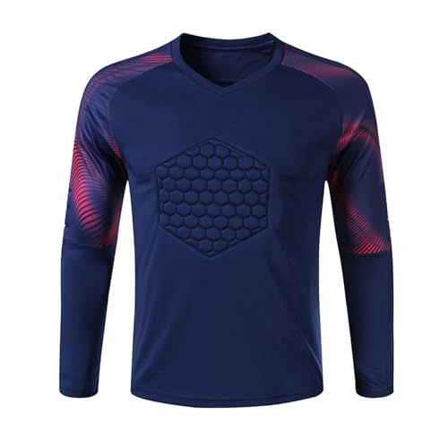 Gepolstertes Torwarttrikot für Herren, Uniform, schützender Schwamm, langärmelig, Torwartbekleidung, Marineblau, Größe L Gepolstertes Torwarttrikot für Herren, Uniform, schützender Schwamm, langärmelig, Torwartbekleidung, Marineblau, Größe L von SUIBOZ