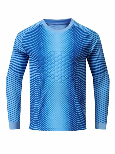 Gepolstertes Torwarttrikot für Kinder, Jugendliche, für Jungen, langärmelig, Fußball-Torwarttrikot, Sport-Trainings-T-Shirts, Himmelblau, 7–8 Jahre Gepolstertes Torwarttrikot für Kinder, Jugendliche, für Jungen, langärmelig, Fußball-Torwarttrikot, Sport-Trainings-T-Shirts, Himmelblau, 7–8 Jahre von SUIBOZ
