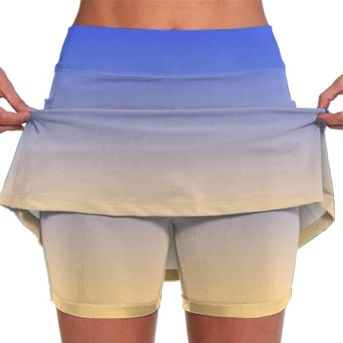 Golfröcke für Damen, Übergröße, Shorts für Damen, Skorts mit Taschen, Bauchkontrolle, Rock, Yoga, Laufen, athletisch, Tennis-Skorts (TYPE - 1, 4XL) von SUIBOZ