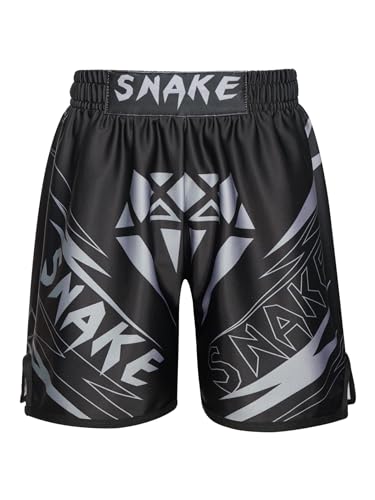 Kinder Jungen Mädchen Muay Thai Shorts Boxshorts MMA Käfig Kampf Ringen Kampfkunst Kickbox-Shorts (Typ N, 9-10 Jahre) von SUIBOZ