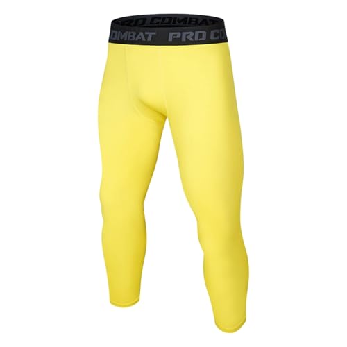 Kompressionshose für Jungen, schnelltrocknend, wadenlang, Leggings für Laufen, Workout, Sport, Yoga, gelb, 9-10 Jahre Kompressionshose für Jungen, schnelltrocknend, wadenlang, Leggings für Laufen, Workout, Sport, Yoga, gelb, 9-10 Jahre von SUIBOZ